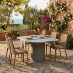 Ash Grey Microconcrete Dining Table