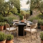 Black Microconcrete Dining Table - Image 3