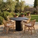 Black Microconcrete Dining Table