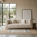 Priti teak wood sofa - Image 3