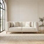 Priti teak wood sofa - Image 4