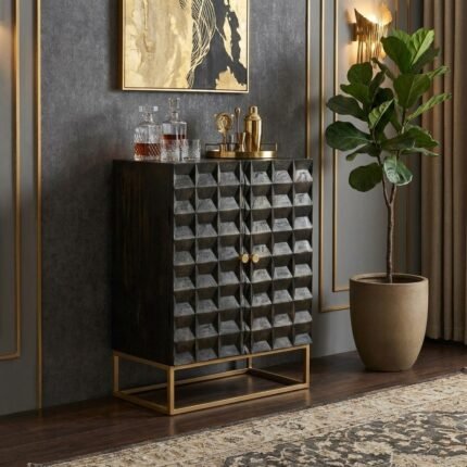 credenza in legno massello di mango
