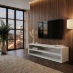 Off-White Speckled Microconcrete TV Unit - Image 3