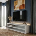 Off-White Speckled Microconcrete TV Unit - Image 2