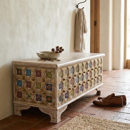 coffre exotique en bois de mingier