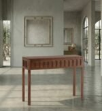 wooden console table with drawers