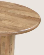 Eettafel Priti brown mango wood dining table with Column Leg - Organic | 160 cm - Image 6