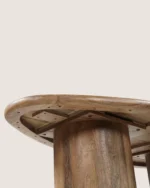 Eettafel Priti brown mango wood dining table with Column Leg - Organic | 160 cm - Image 5