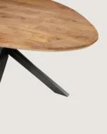 Eettafel Priti Brown Mango Wood Dining Table with Matrix Leg - Organic | 160 cm - Image 6