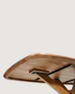 Eettafel Priti Dining Table Brown with Wooden Matrix Legs - Priti Oval | 140 cm - Image 5