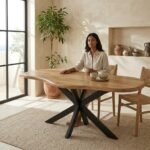Eettafel Priti Natural with Matrix leg - Organic | 180 cm - Image 2
