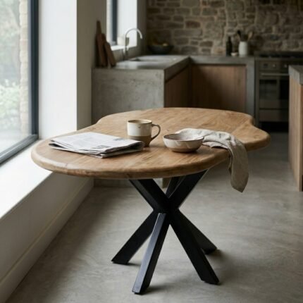 Eettafel Priti Natural with Matrix leg - Organic | 180 cm