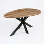 Eettafel Priti Mango Wood Dining Table with Matrix Leg - Organic | 160 cm - Image 4
