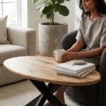 Eettafel Priti Mango Wood Dining Table with Matrix Leg - Organic | 160 cm - Image 3