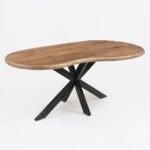 Eettafel Priti Brown mango wood dining table with Matrix Leg - Organic | 180 cm - Image 4