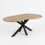 Eettafel Priti Natural Mango Wood Dining Table With Matrix Leg- Organic | 180 cm - Image 3
