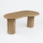 Eettafel Priti Natural Mango Wood Dining Table With Column Leg- Organic | 180 cm - Image 3