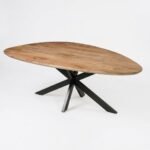 Priti brown mango wood dining table